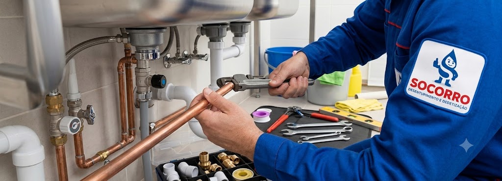Profissional realizando Serviços de Hidráulica em Itajaí